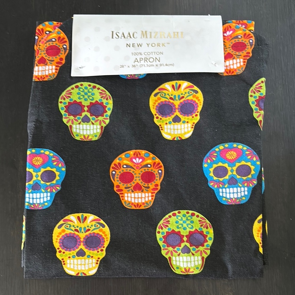 Isaac Mizrahi Colorful Skull Apron